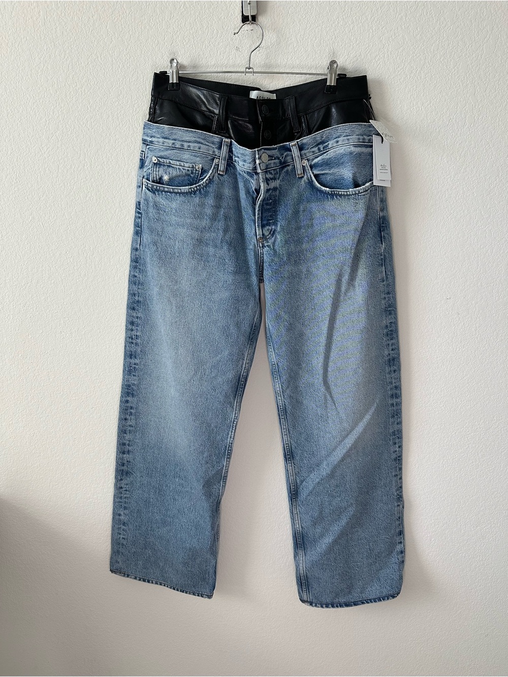 Agolde Elson High Rise Loose Jeans in Detox & Outbreak SZ 31 NWT - Picture 2 of 8